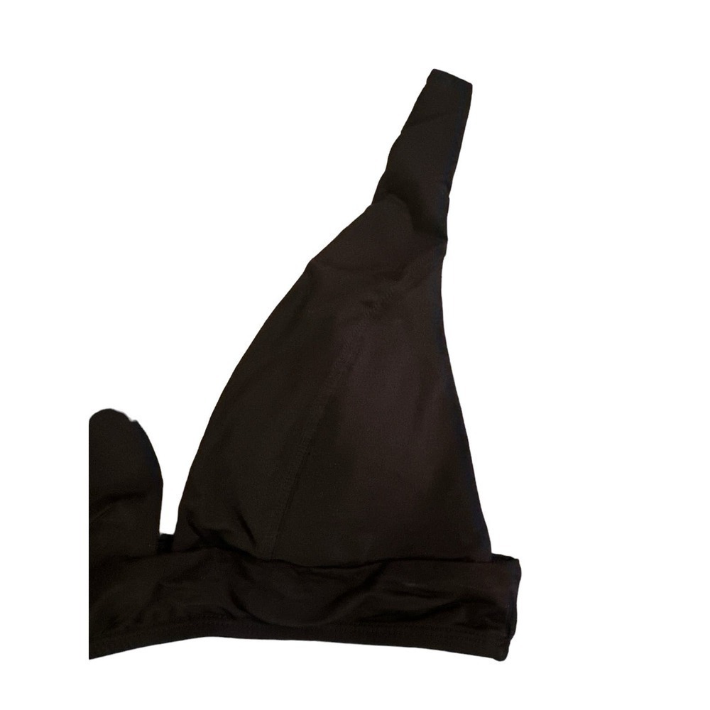 Andie Women's V-Neck Swim The Belize Bikini Top Adjustable Straps Sz M Black NWT - Picture 6 of 8
